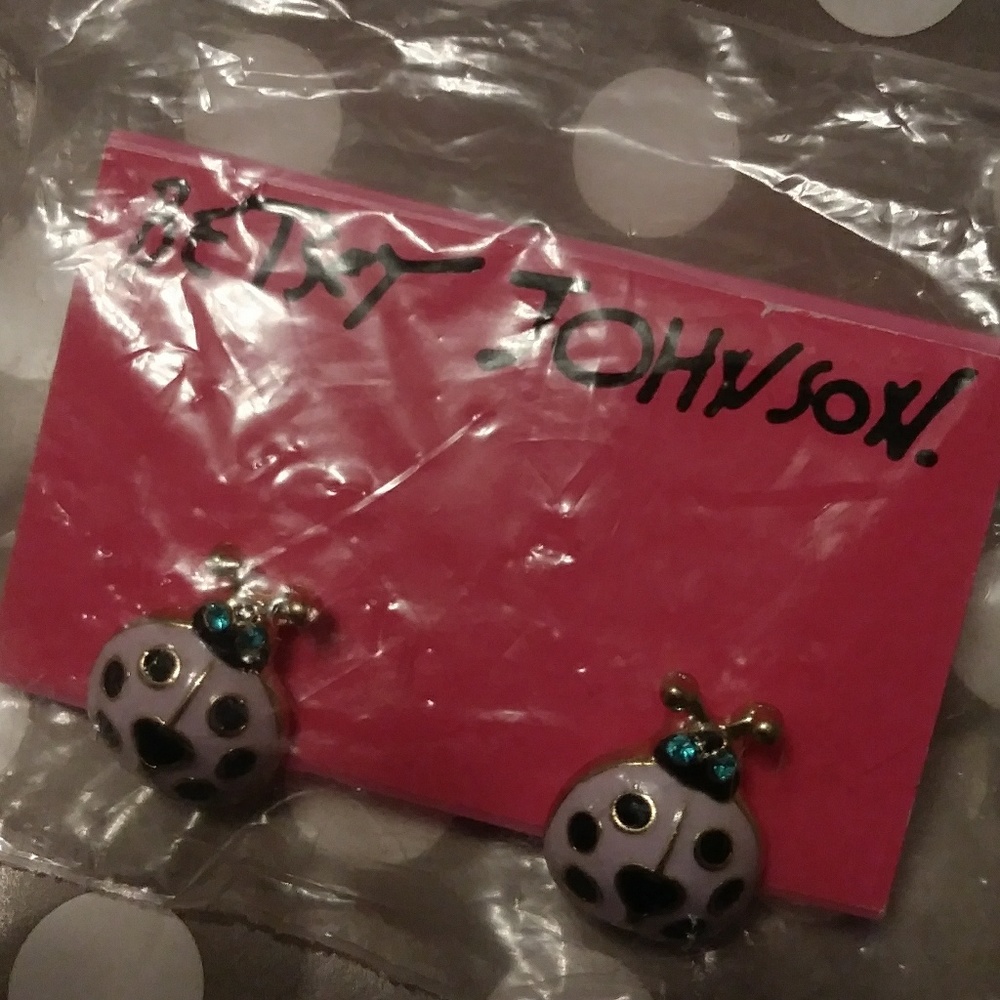 Betsy Johnson Ladybug Earrings